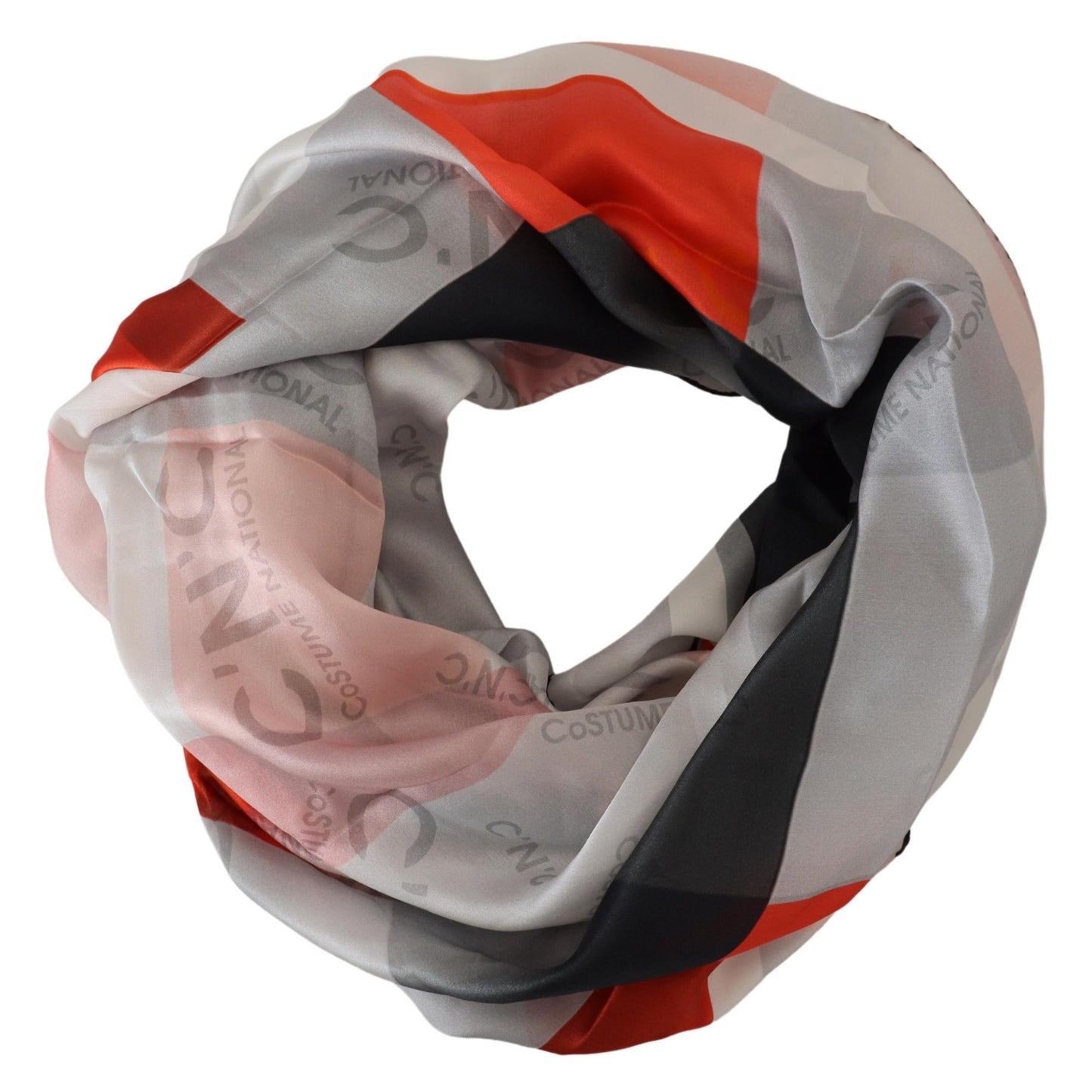 Sciarpa foulard scialle grigio rosso Costume National