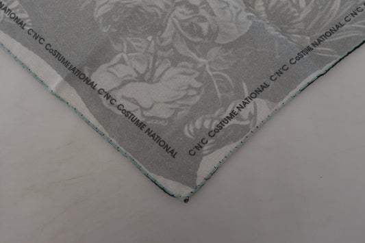 Sciarpa con stampa grigia e foulard di marca Costume National