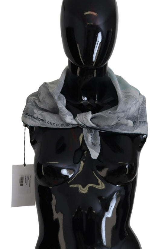 Sciarpa con stampa grigia e foulard di marca Costume National
