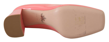 Prada - Décolleté classiche con tacco a blocco in vernice rosa