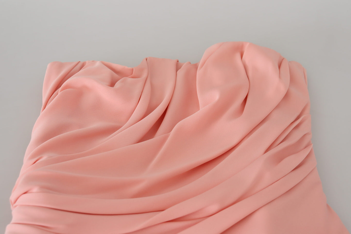 Abito tubino senza spalline in seta elasticizzata rosa Dolce &amp; Gabbana