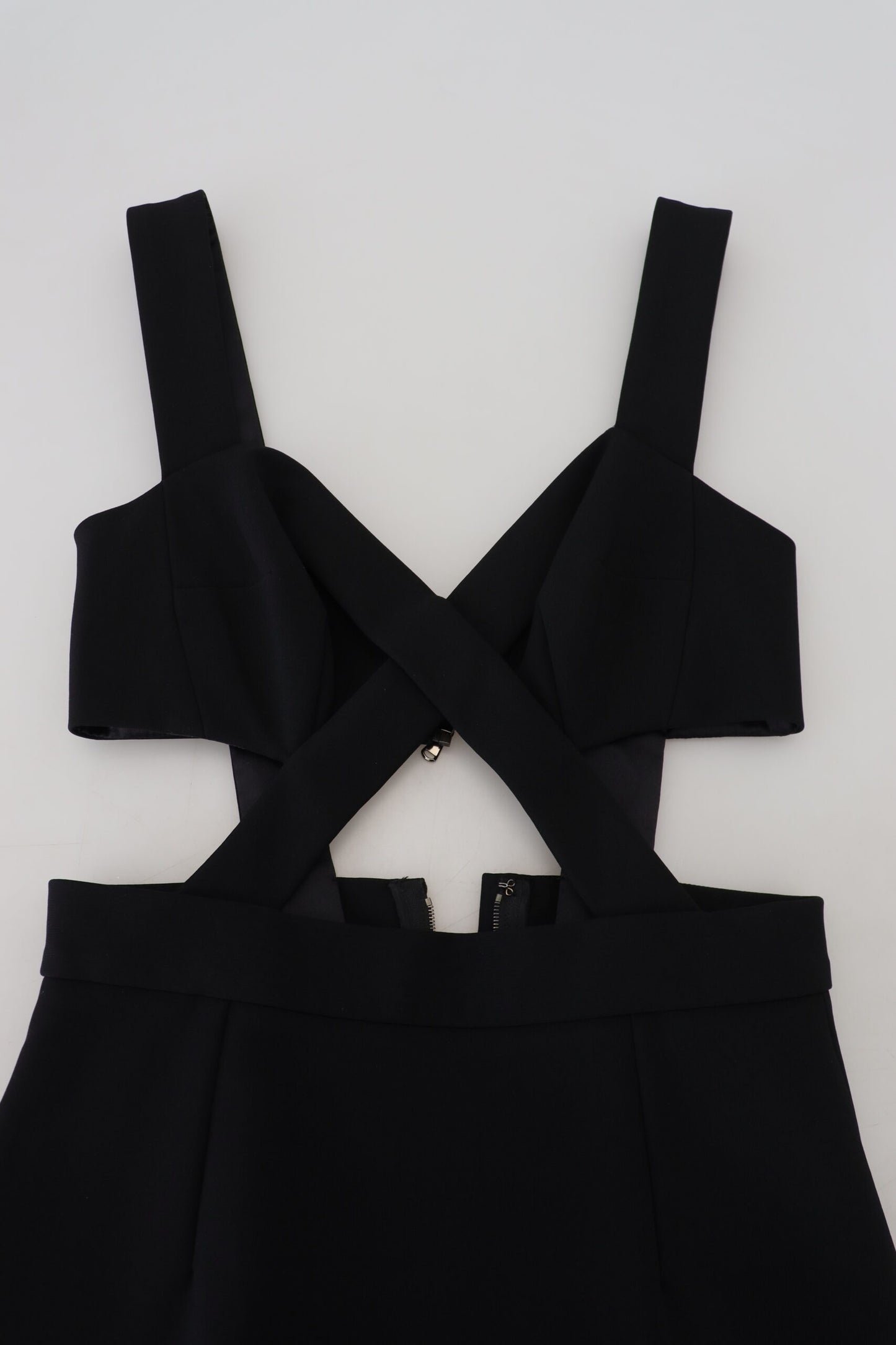 Dolce &amp; Gabbana Abito midi aderente in viscosa nera