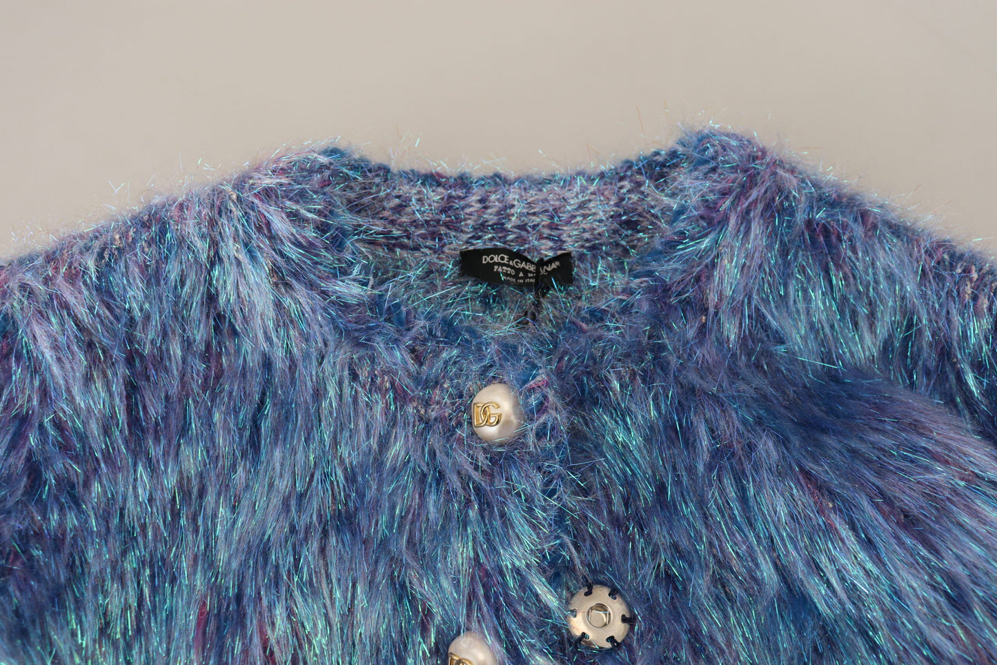 Giacca cappotto con frange in poliestere multicolore Dolce &amp; Gabbana