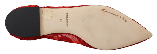 Dolce &amp; Gabbana Mocassini con cristalli rossi Taormina Scarpe basse