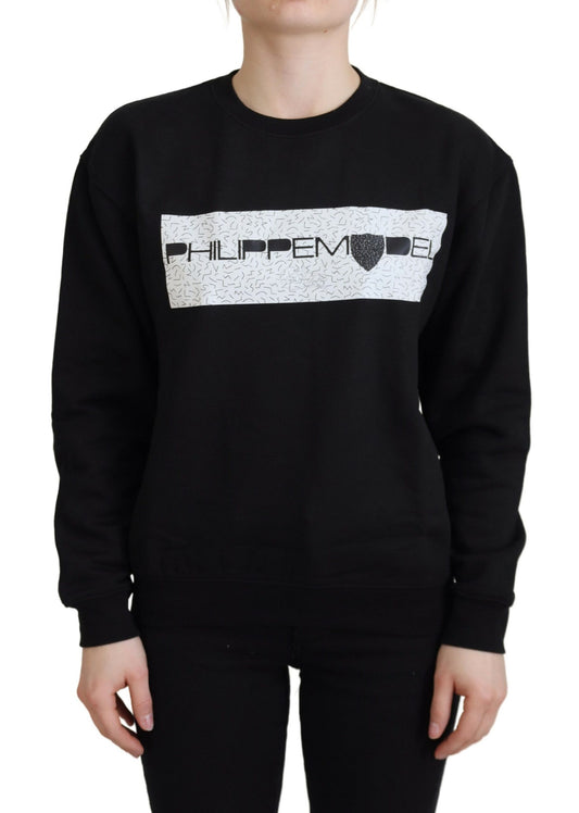 Maglione pullover a maniche lunghe stampato nero Philippe Model