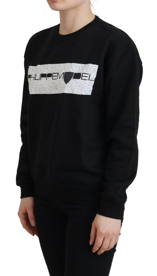Maglione pullover a maniche lunghe stampato nero Philippe Model