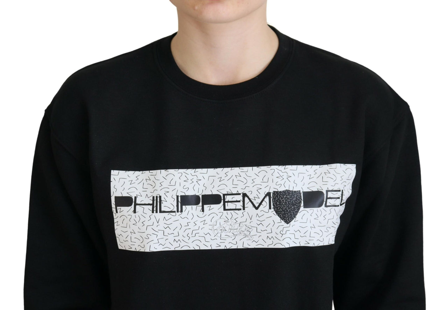 Maglione pullover a maniche lunghe stampato nero Philippe Model