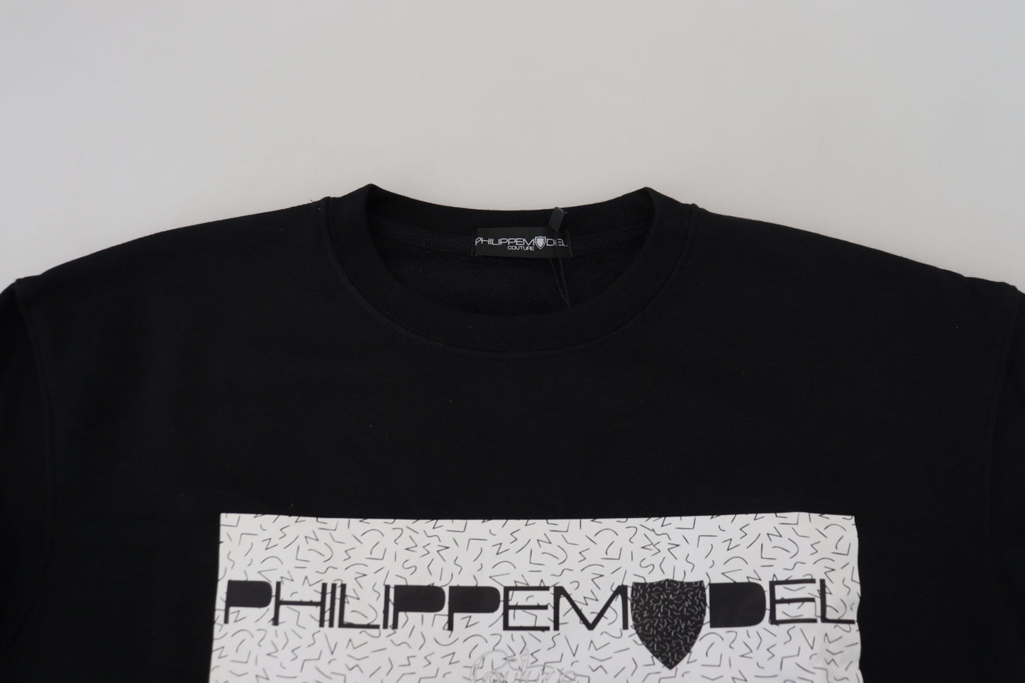 Maglione pullover a maniche lunghe stampato nero Philippe Model