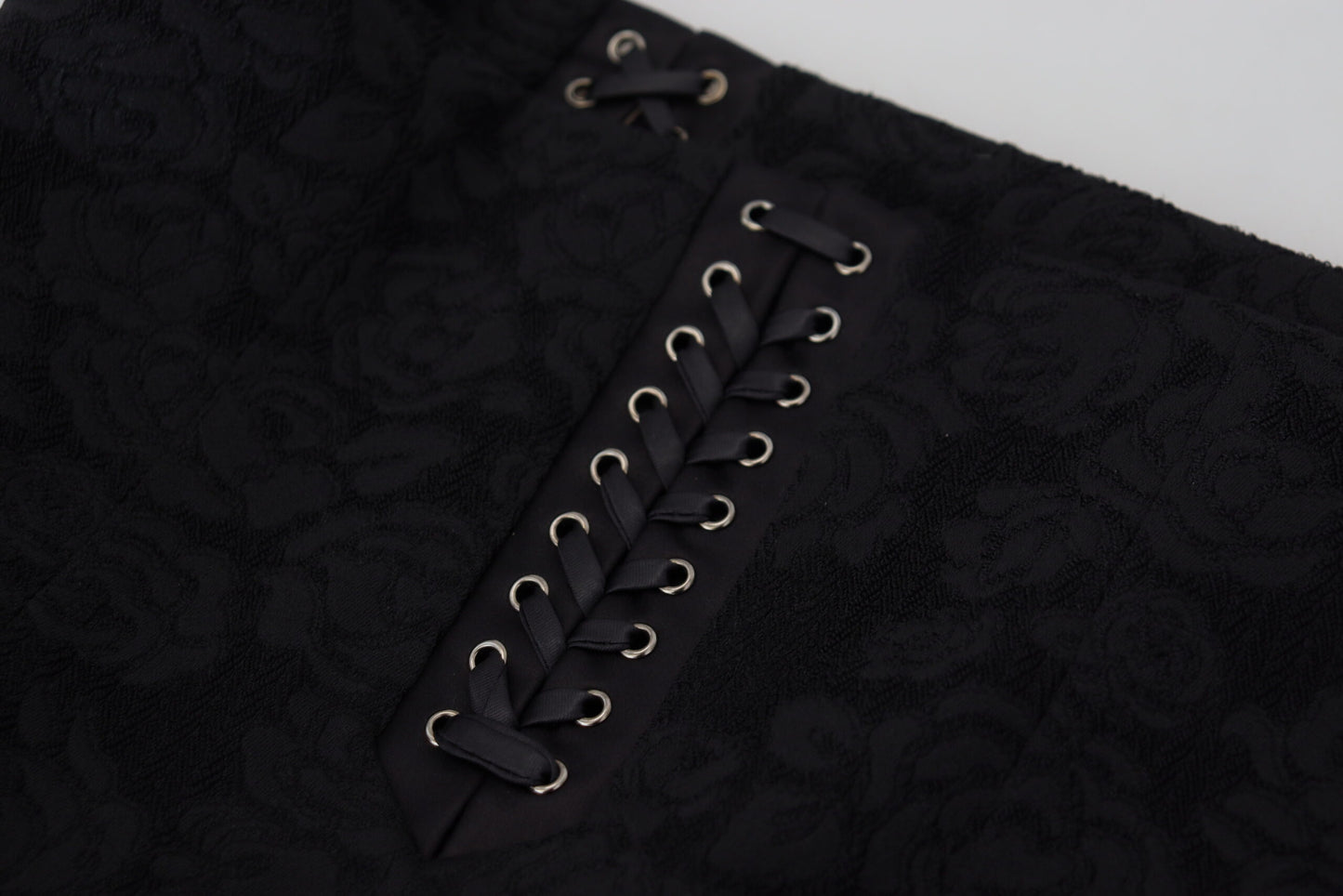 Gonna a tubino sopra il ginocchio in broccato nero Dolce &amp; Gabbana