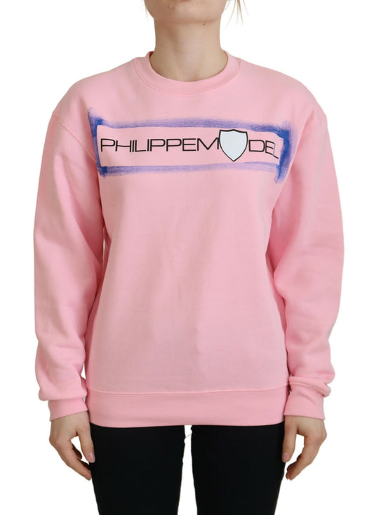 Maglione pullover a maniche lunghe stampato rosa Philippe Model