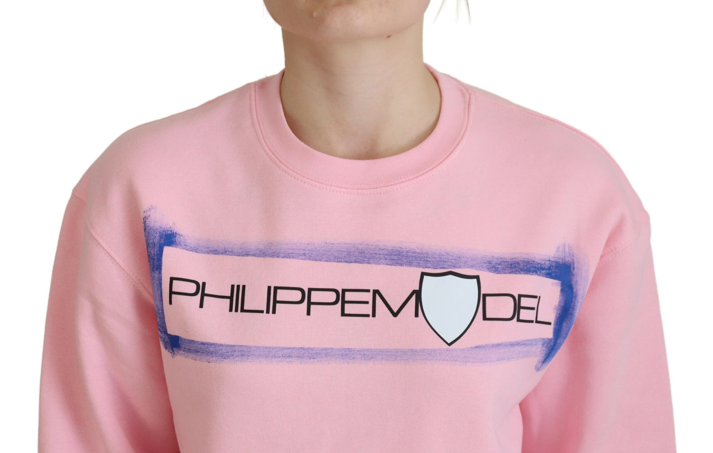 Maglione pullover a maniche lunghe stampato rosa Philippe Model