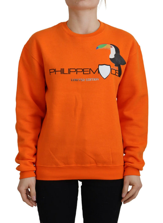 Maglione pullover a maniche lunghe stampato arancione Philippe Model
