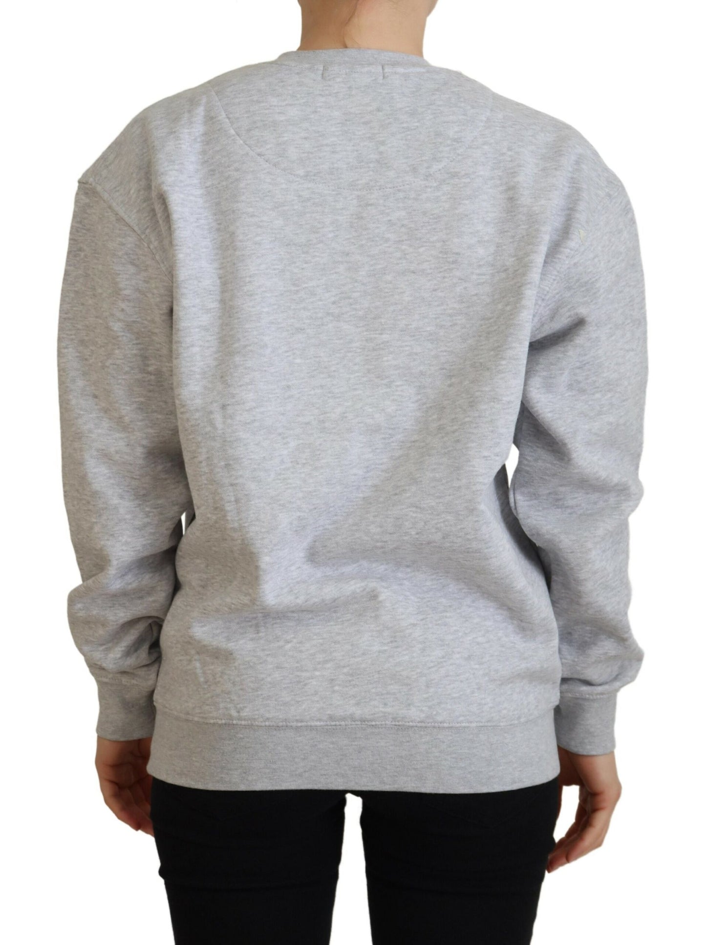 Maglione pullover a maniche lunghe stampato grigio Philippe Model