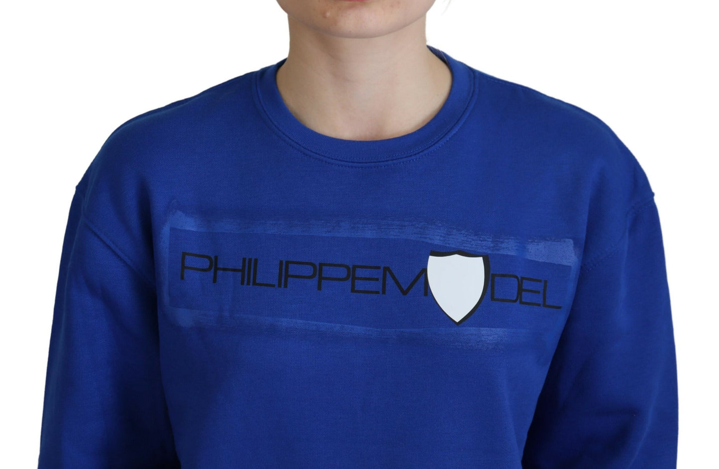 Maglione pullover a maniche lunghe stampato blu Philippe Model