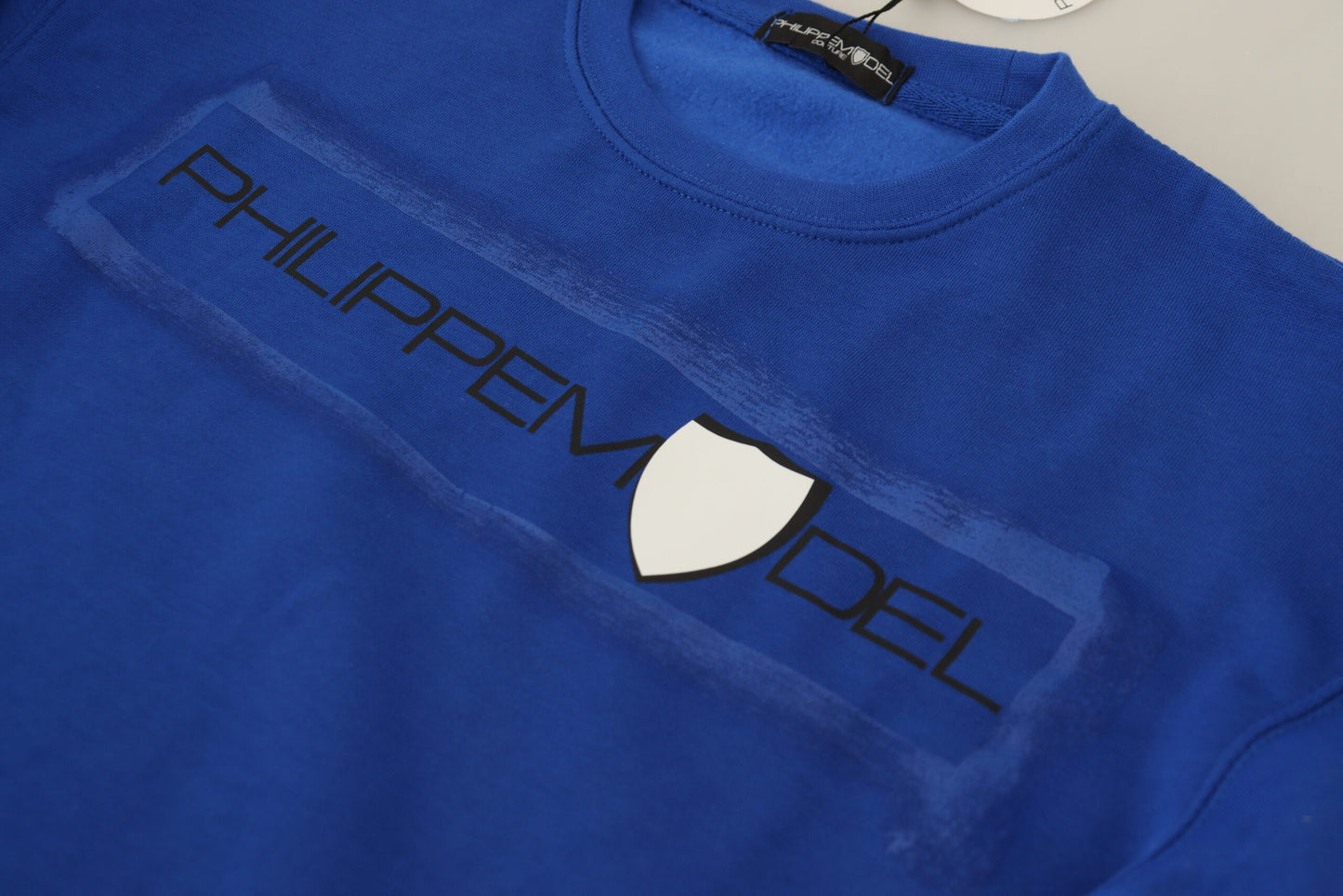 Maglione pullover a maniche lunghe stampato blu Philippe Model