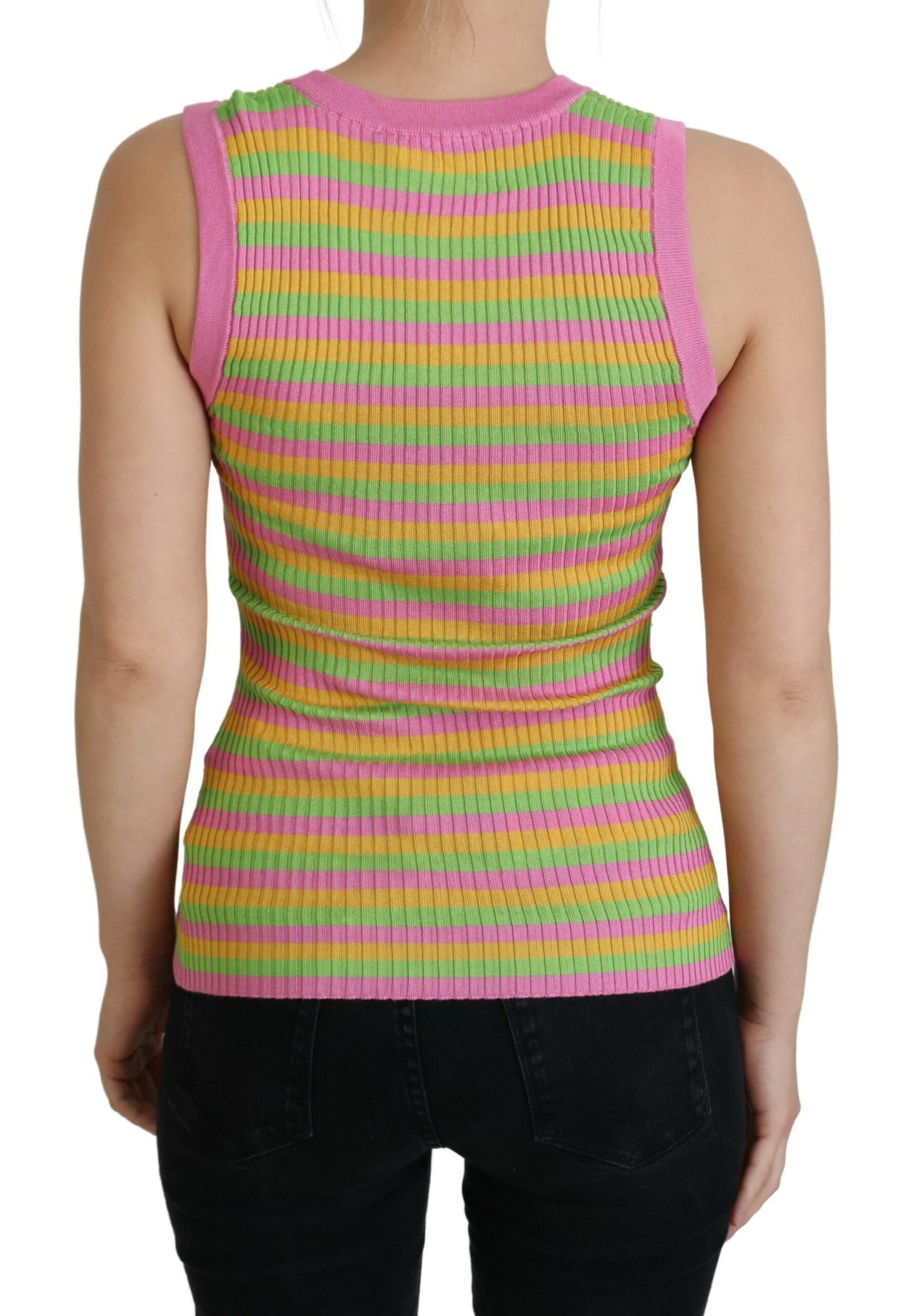 Dolce &amp; Gabbana Canotta in seta multicolore