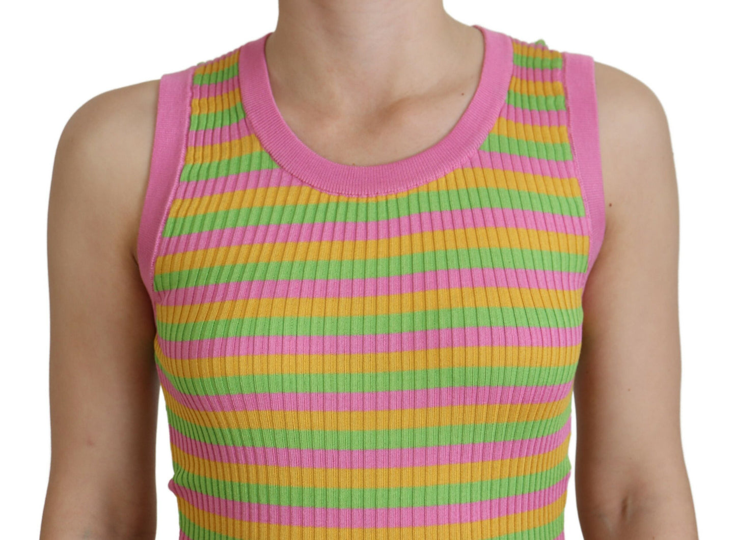Dolce &amp; Gabbana Canotta in seta multicolore