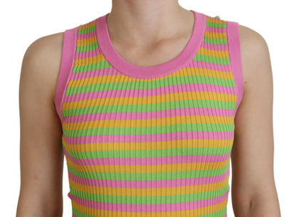 Dolce &amp; Gabbana Canotta in seta multicolore