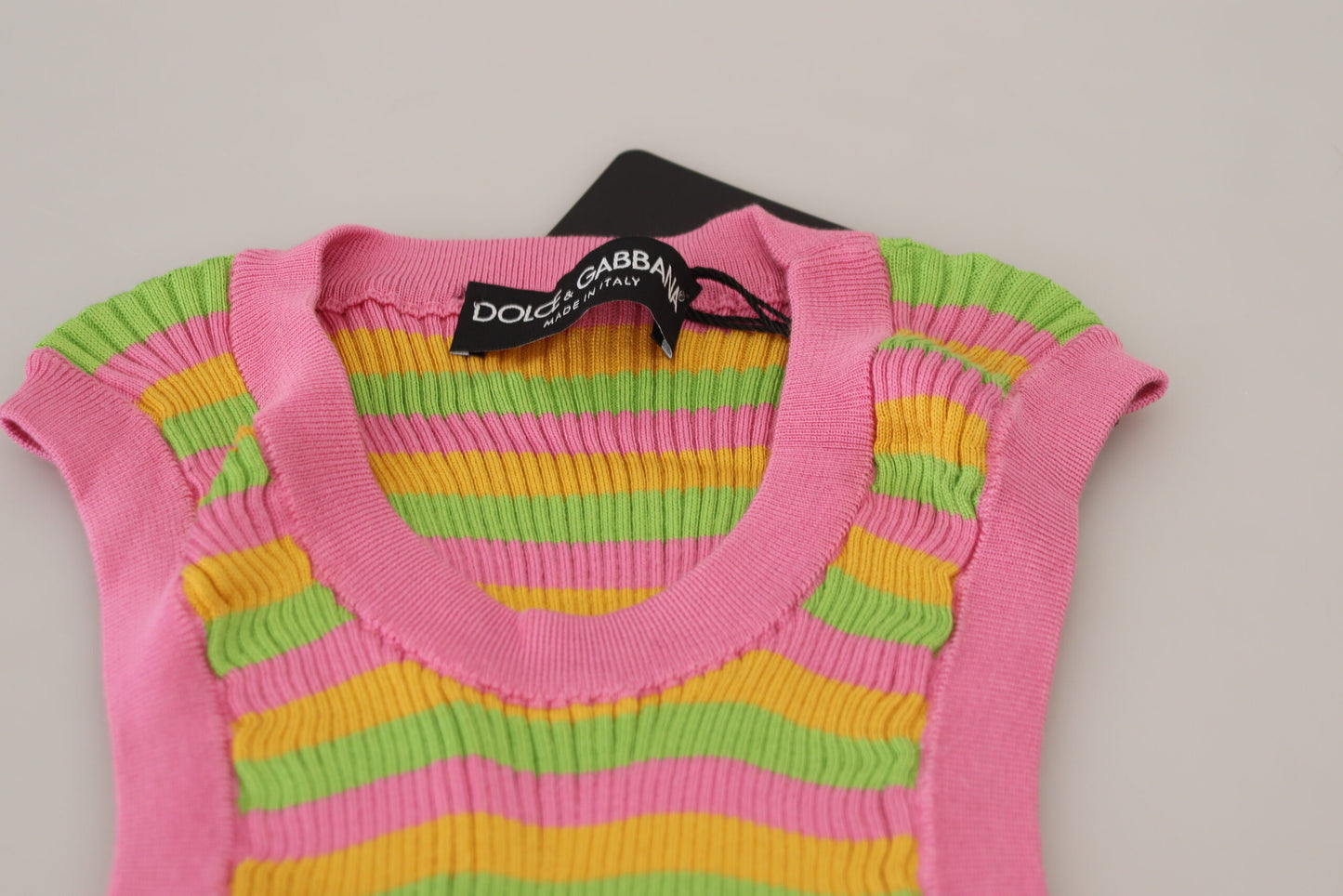 Dolce &amp; Gabbana Canotta in seta multicolore