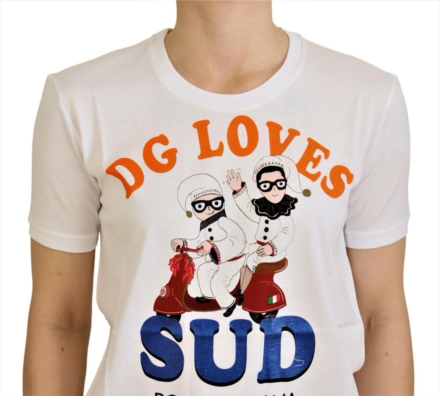 T-shirt Dolce &amp; Gabbana in cotone bianco DG Loves SUD