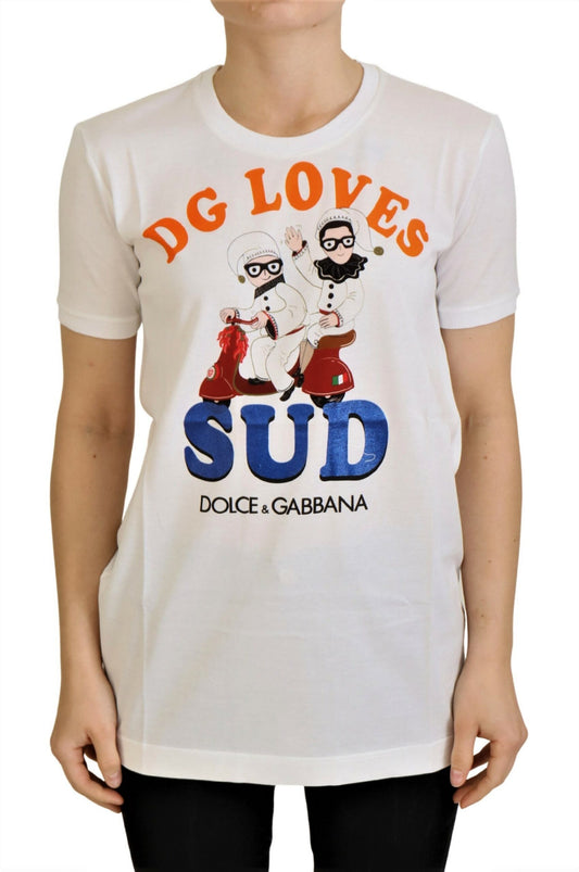 T-shirt Dolce &amp; Gabbana in cotone bianco DG Loves SUD