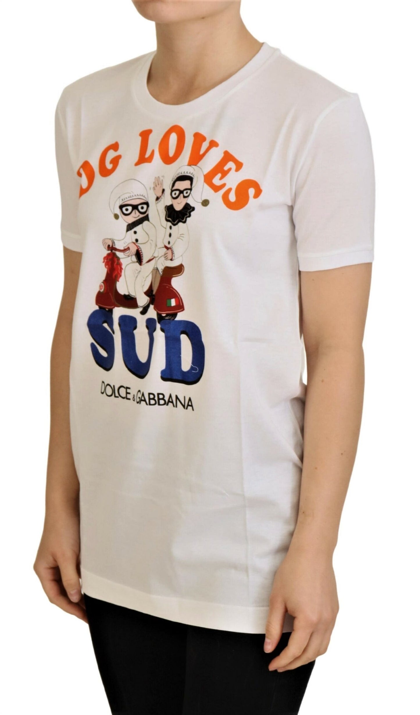 T-shirt Dolce &amp; Gabbana in cotone bianco DG Loves SUD