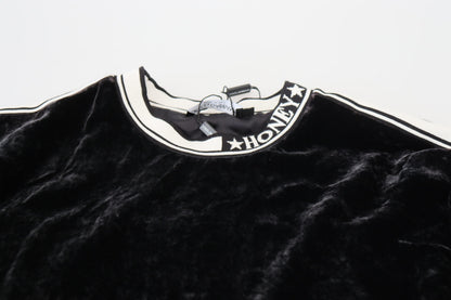 Dolce & Gabbana Maglione girocollo in velluto nero