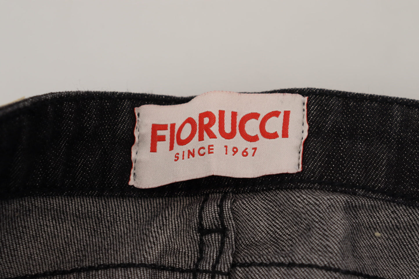 Jeans casual skinny a vita bassa in cotone nero Fiorucci da donna