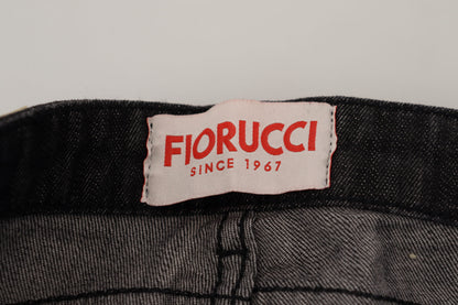 Jeans casual skinny a vita bassa in cotone nero Fiorucci da donna