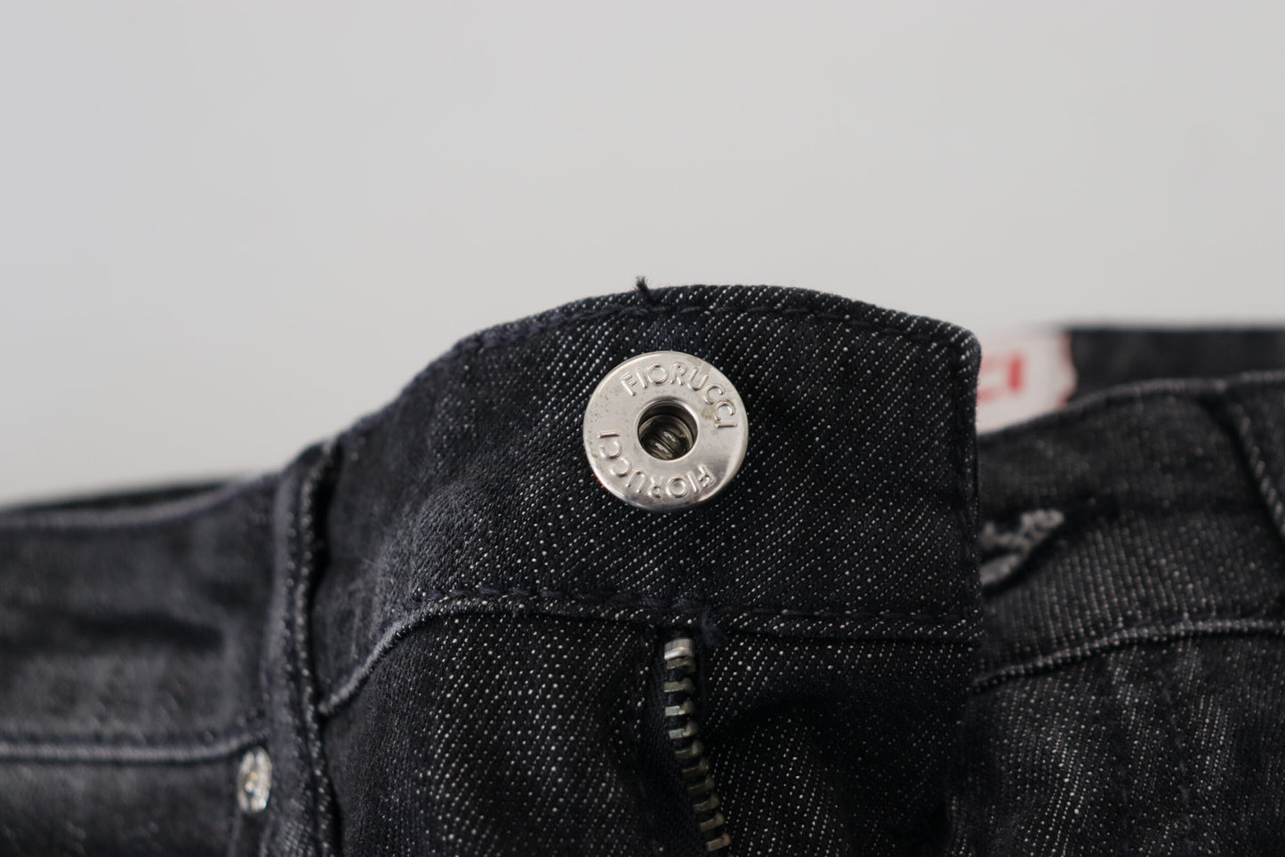 Jeans casual skinny a vita bassa in cotone nero Fiorucci da donna
