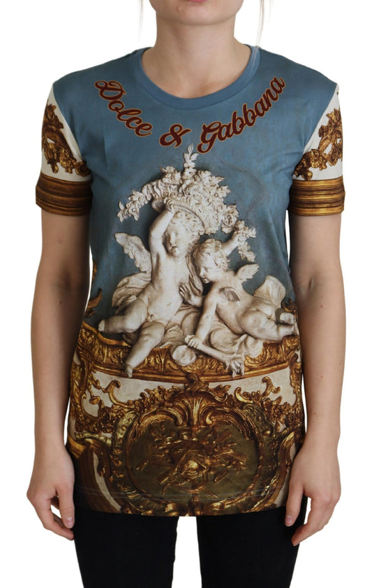 Dolce &amp; Gabbana Camicia con stampa angelo e logo DG multicolore