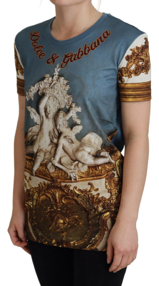 Dolce &amp; Gabbana Camicia con stampa angelo e logo DG multicolore