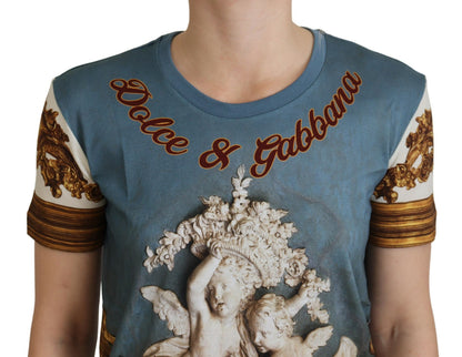 Dolce &amp; Gabbana Camicia con stampa angelo e logo DG multicolore
