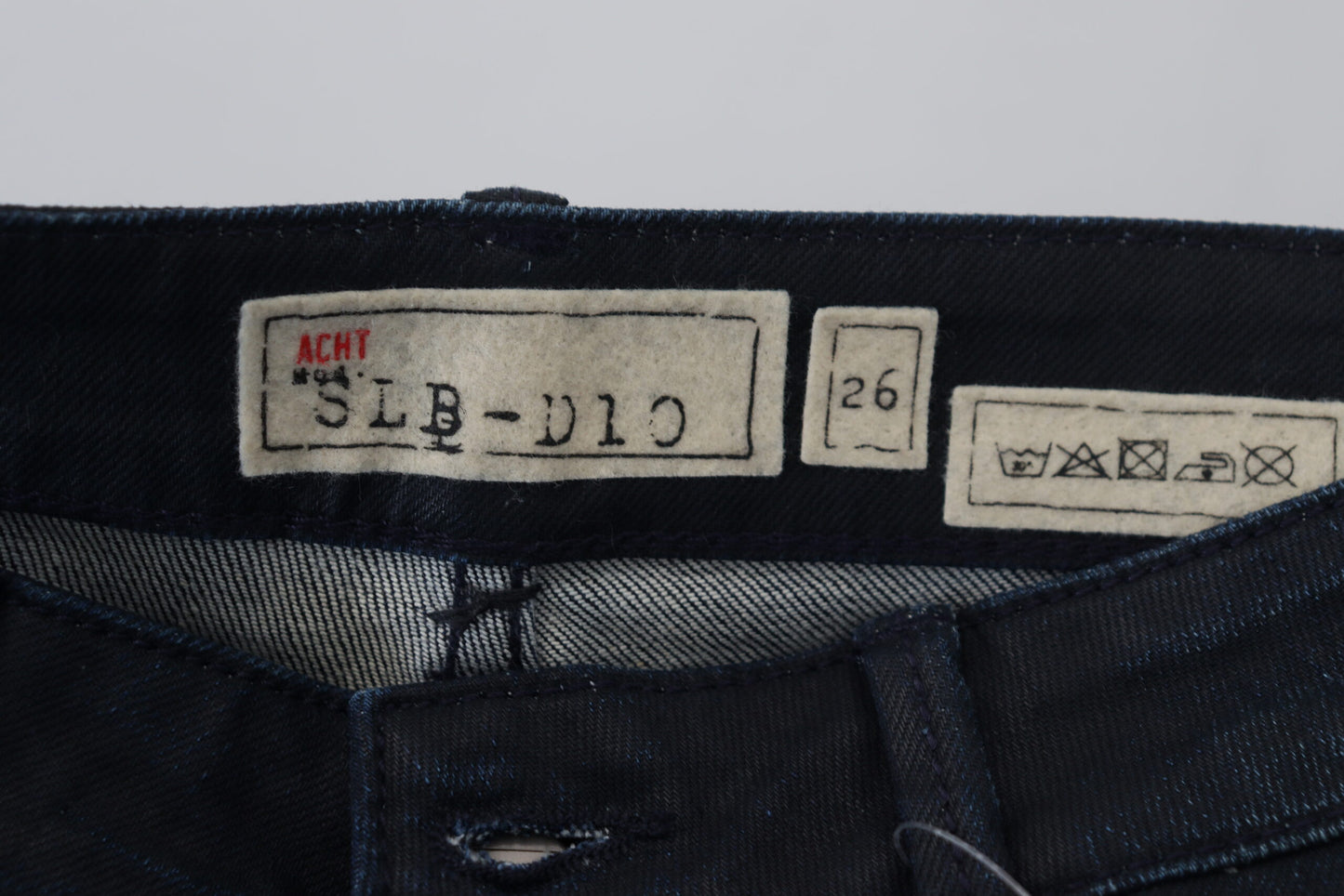 Jeans da donna slim fit a vita bassa blu Acht