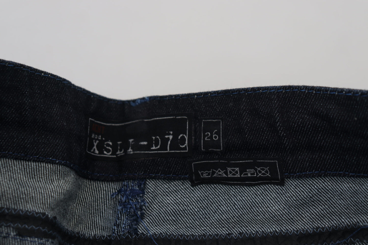 Jeans da donna slim fit a vita bassa blu scuro Acht