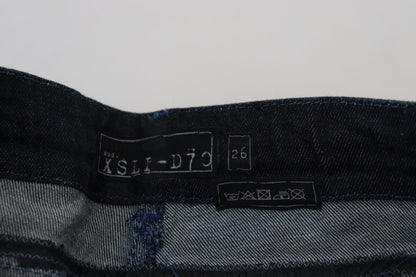 Jeans da donna slim fit a vita bassa blu scuro Acht