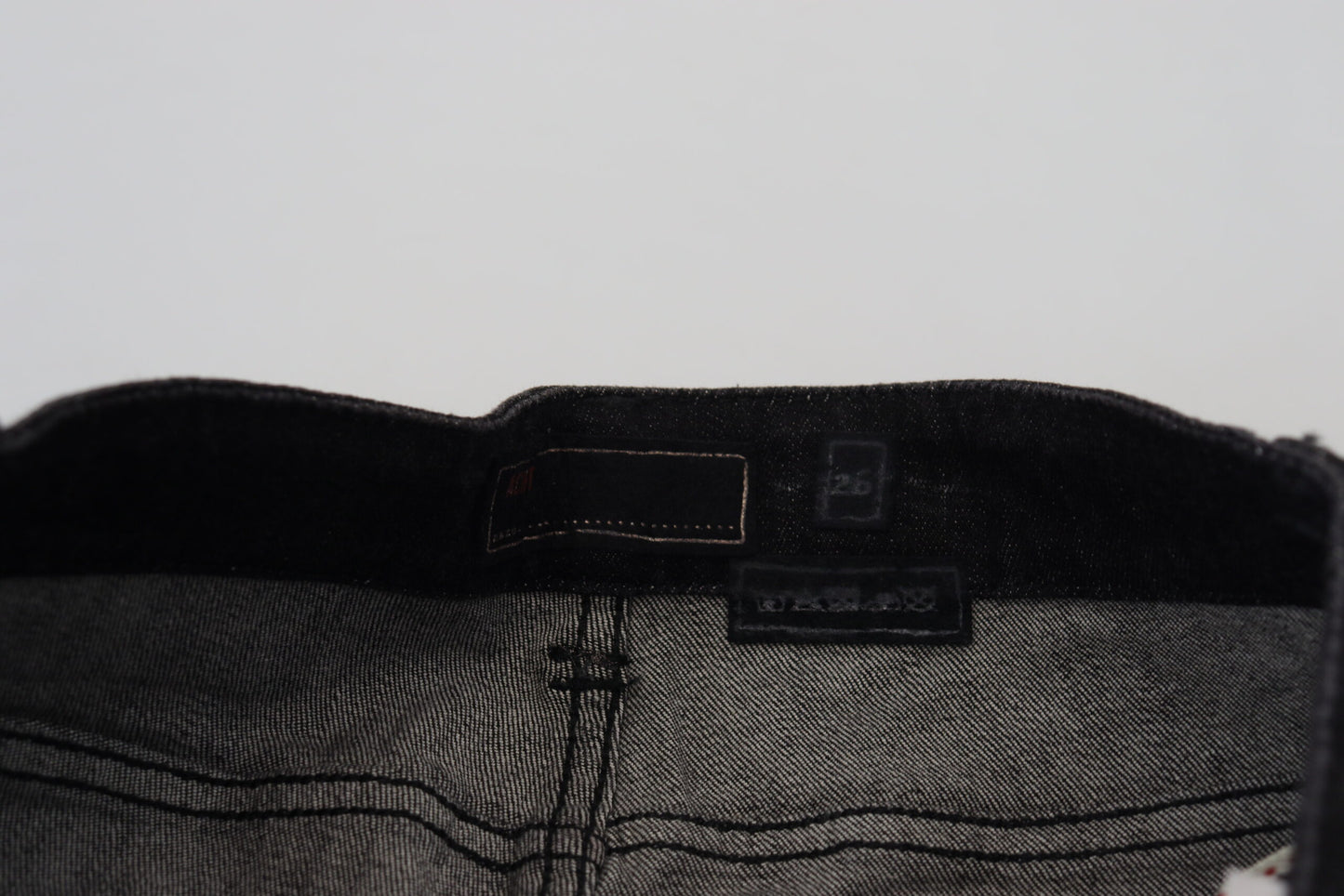 Jeans in denim di cotone slim fit a vita bassa Acht neri