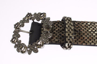 Cintura con paillettes e fibbia larga in cristallo multicolore Dolce &amp; Gabbana
