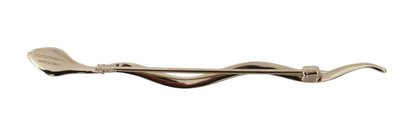 Spilla Dolce &amp; Gabbana in ottone argentato con cristalli Spilla Serpente