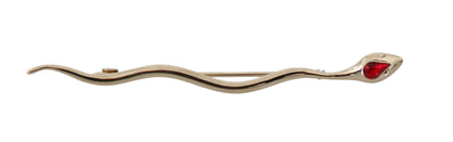 Spilla Dolce &amp; Gabbana in ottone argentato con cristalli Spilla Serpente