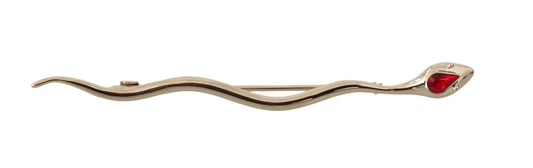 Spilla Dolce &amp; Gabbana in ottone argentato con cristalli Spilla Serpente