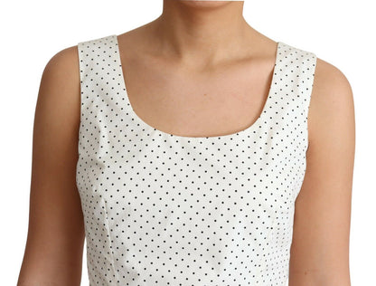 Abito a trapezio in cotone a pois bianchi Dolce &amp; Gabbana