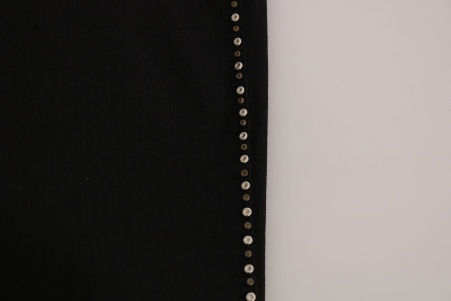 Jeans skinny a vita media con decorazioni nere Costume National
