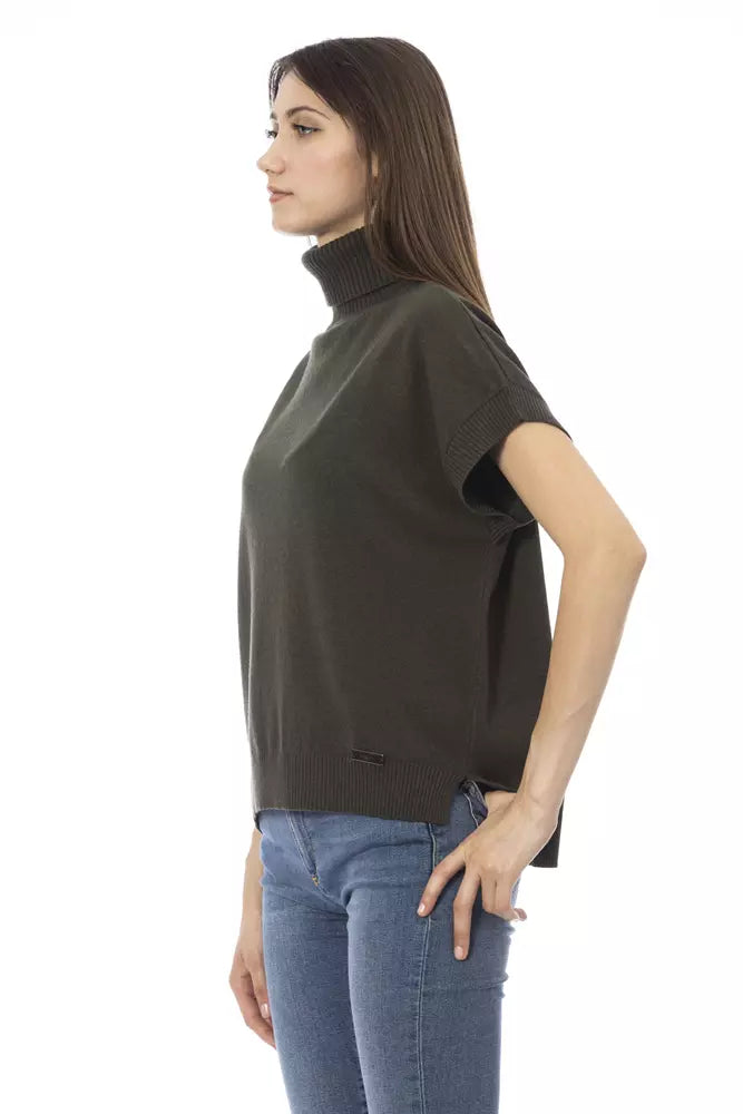 Maglione da donna in lana verde Baldinini Trend