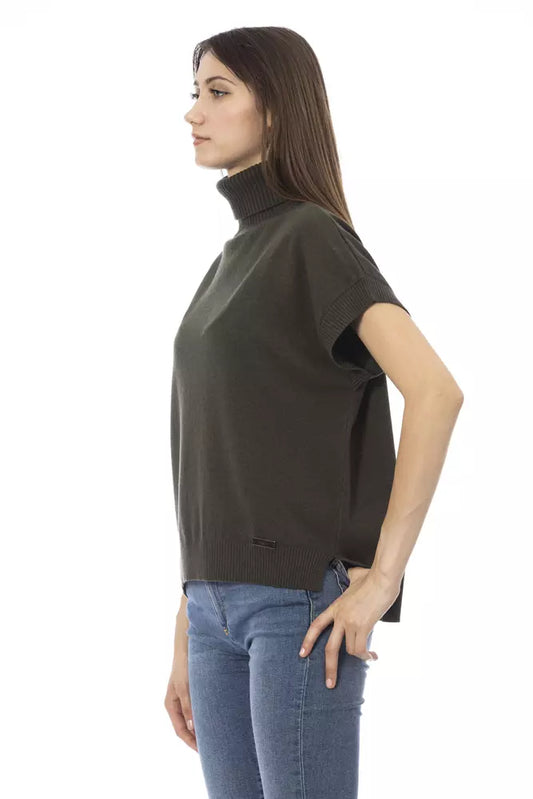 Maglione da donna in lana verde Baldinini Trend