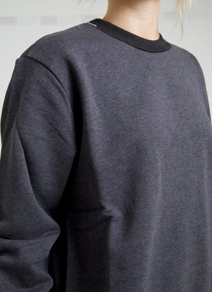 Dolce &amp; Gabbana Maglione girocollo in cotone grigio scuro