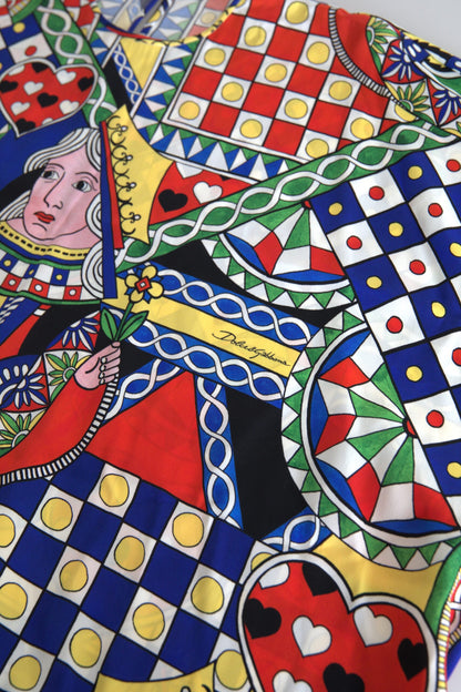 Dolce &amp; Gabbana Top blusa a maniche lunghe con stampa multicolore