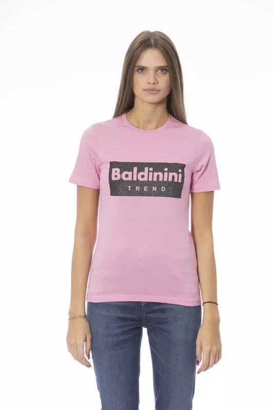 T-shirt da donna in cotone multicolore Baldinini Trend