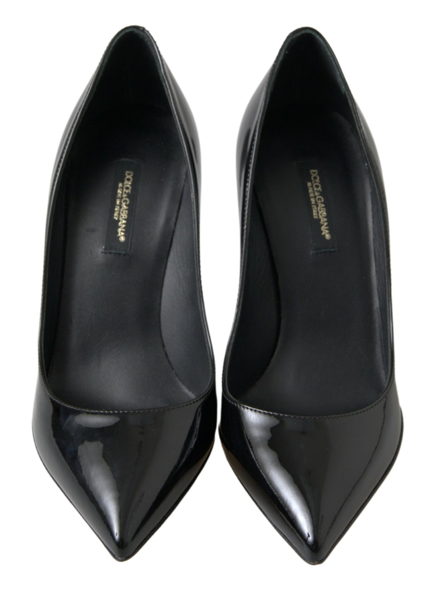 Scarpe con tacco alto in vernice nera Dolce &amp; Gabbana