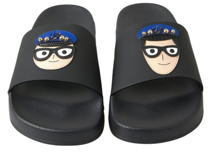 Sandali neri Dolce &amp; Gabbana da spiaggia Saint Barth